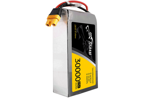 30000mAh 22.2V軟包無人機鋰電池 放電25C Tattu
